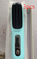 2 In 1 Straight Hair Comb – Portable USB Heated Straightener Brush