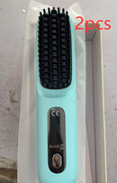 2 In 1 Straight Hair Comb – Portable USB Heated Straightener Brush