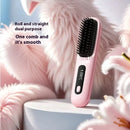 2 In 1 Straight Hair Comb – Portable USB Heated Straightener Brush