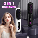 2 In 1 Straight Hair Comb – Portable USB Heated Straightener Brush